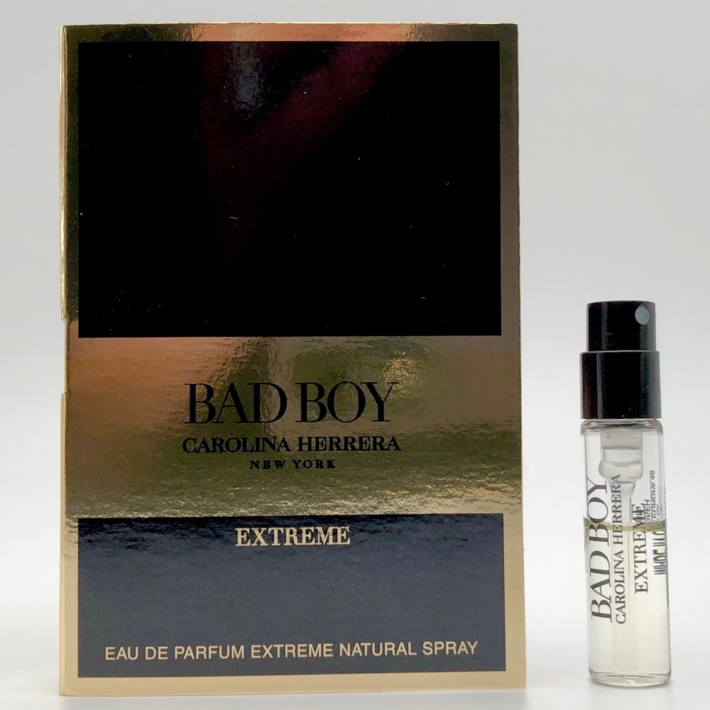 ❤️ 4 for $25 Carolina Herrera Bad Boy EXTREME Mini Travel Vial New on Card